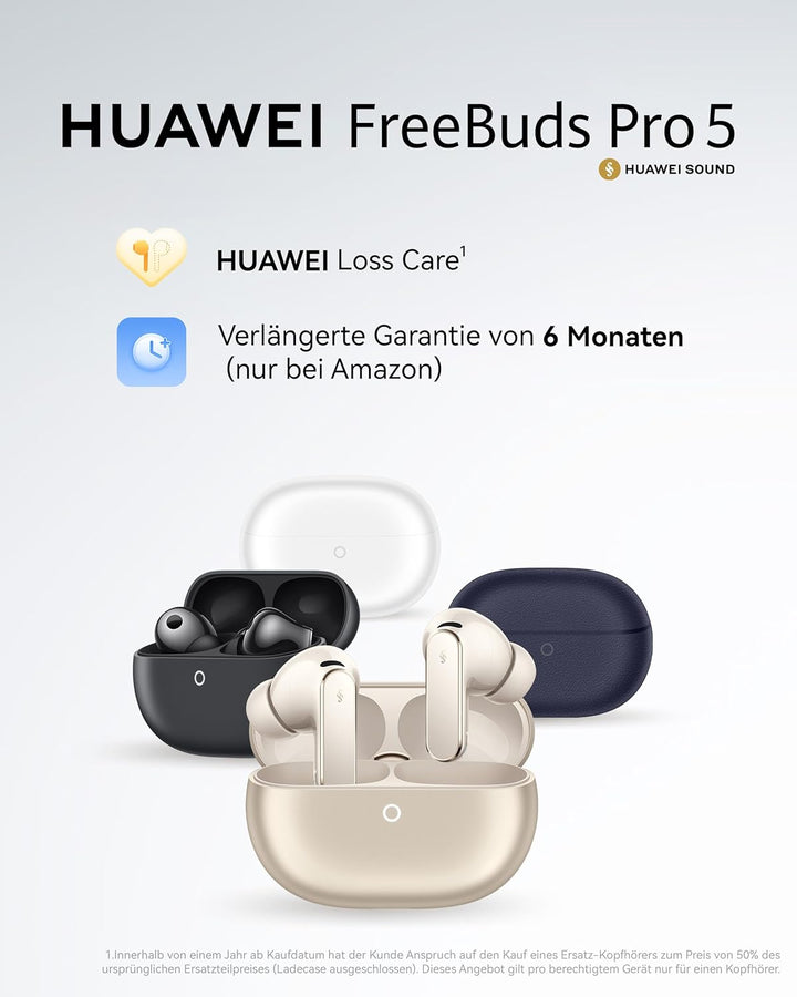 HUAWEI FreeBuds Pro 5 Kabellos Bluetooth Kopfhörer, In Ear Kopfhörer, KI-Geräuschunterdrückung für B