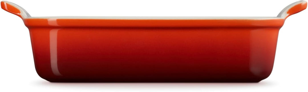 Le Creuset Rechteckige Auflaufform Tradition aus Steinzeug, 32 cm, 2.31 kg, Kirschrot, 7110232060000
