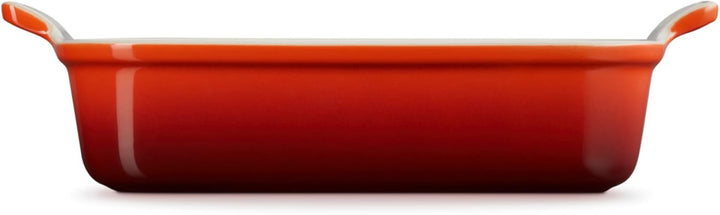 Le Creuset Rechteckige Auflaufform Tradition aus Steinzeug, 32 cm, 2.31 kg, Kirschrot, 7110232060000