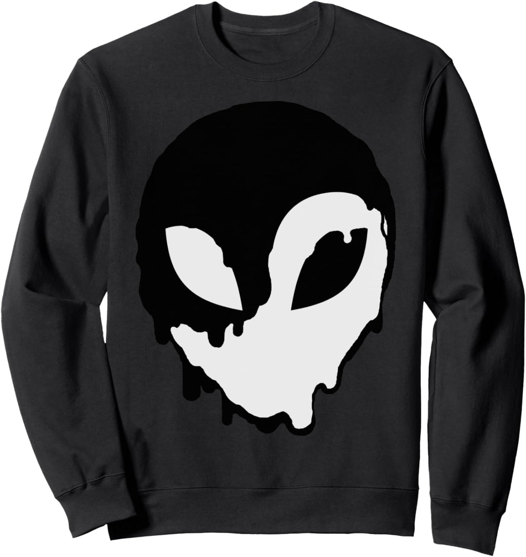 Trendy Ying Yang Alien Head Sweatshirt