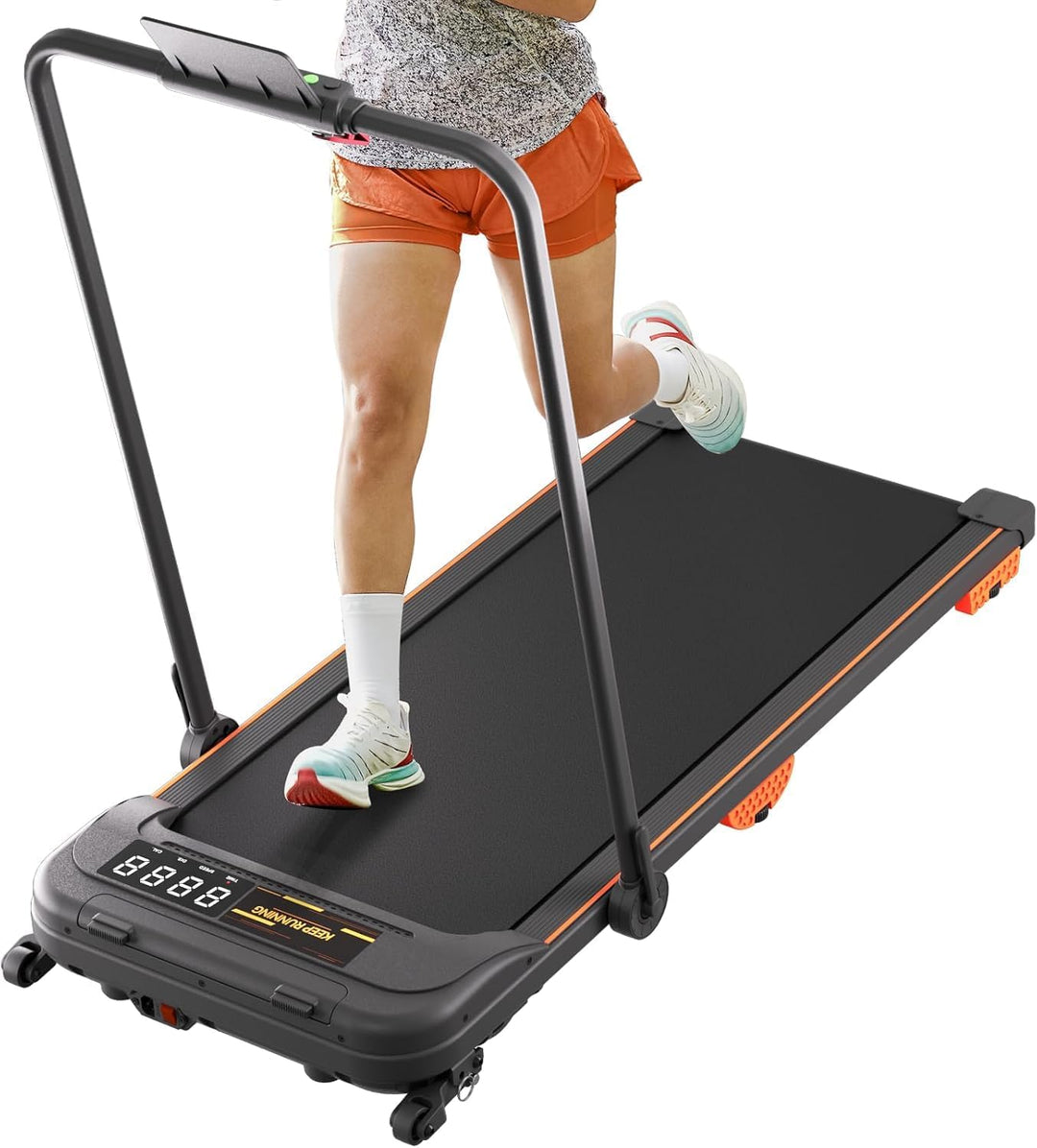 Laufband für Zuhause mit Neigung, Klappbares Elektrisches Laufband bis 12 km/h, 2.5HP Walking Machin