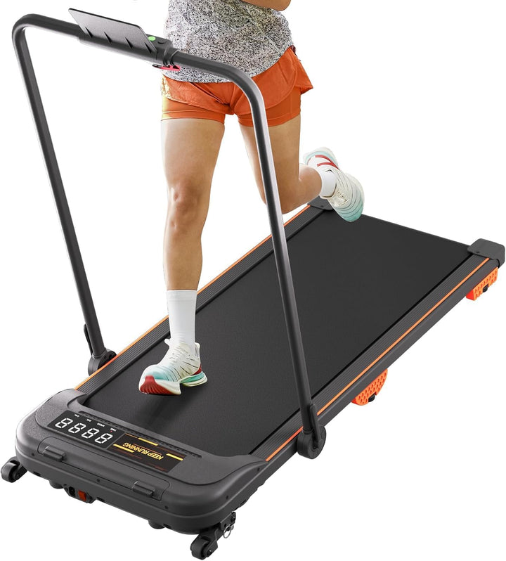 Laufband für Zuhause mit Neigung, Klappbares Elektrisches Laufband bis 12 km/h, 2.5HP Walking Machin