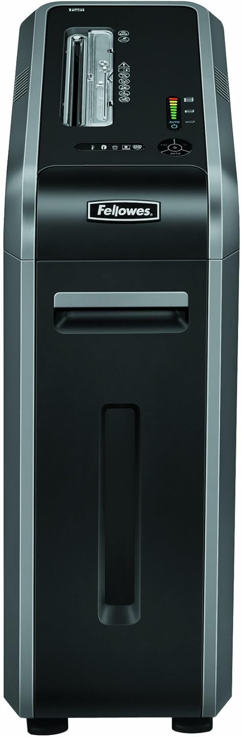 Fellowes Powershred 125i 100% Anti-Stau Aktenvernichter, Schneidleistung: 18 Blatt (Streifenschnitt)