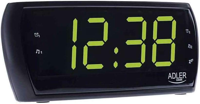 Radiowecker Uhrenradio Uhr Wecker AM/FM Radio Helligkeitsregler mit extra grossem Display Single, Si