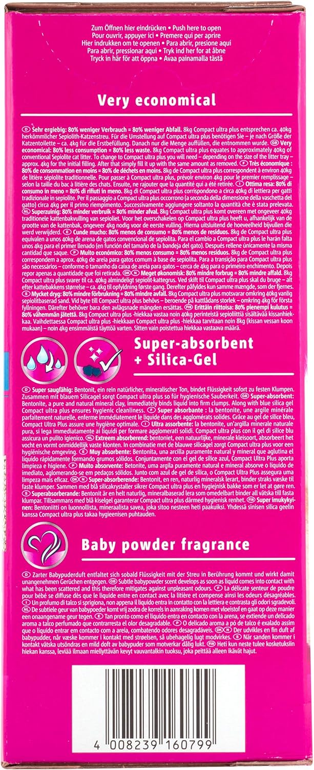 Vitakraft Katzenstreu Compact ultra plus, 1x 8kg 8 kg (1er Pack), 8 kg (1er Pack)