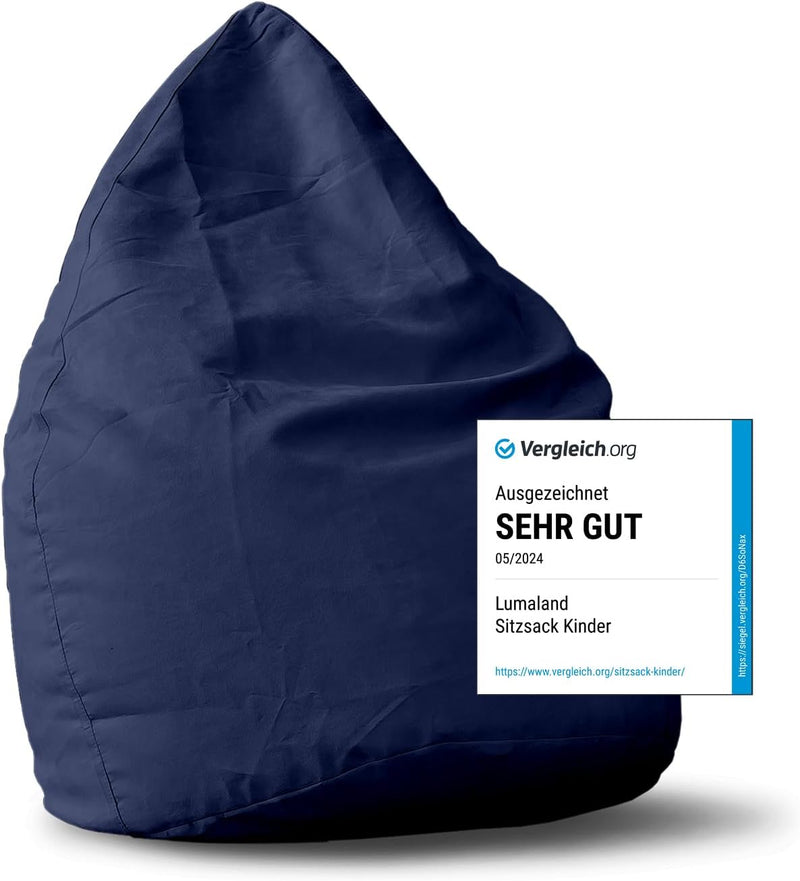 Lumaland Sitzsack Luxury 60x45cm | Microvelours Beanbag mit extra weichem & robustem Stoff | Für Erw