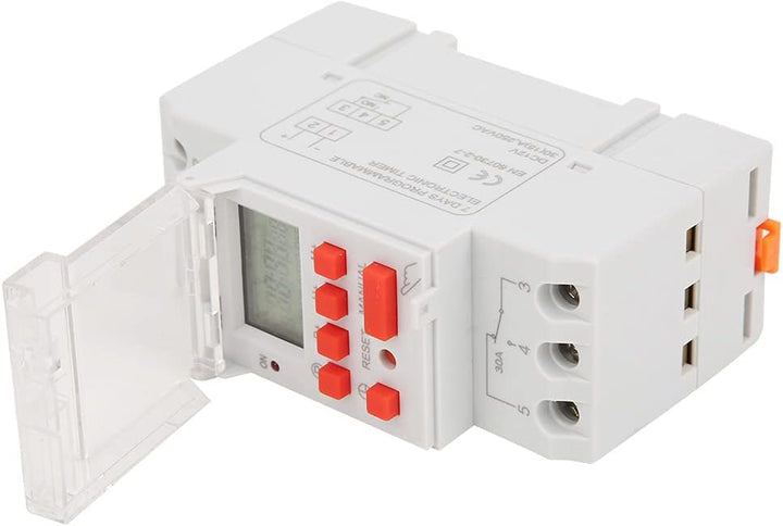 Digitale Zeitschaltuhr, DC 12V 30A 7 Tage Programmierbarer Timer, Mit Countdown-Funktion,16 EIN-/Aus