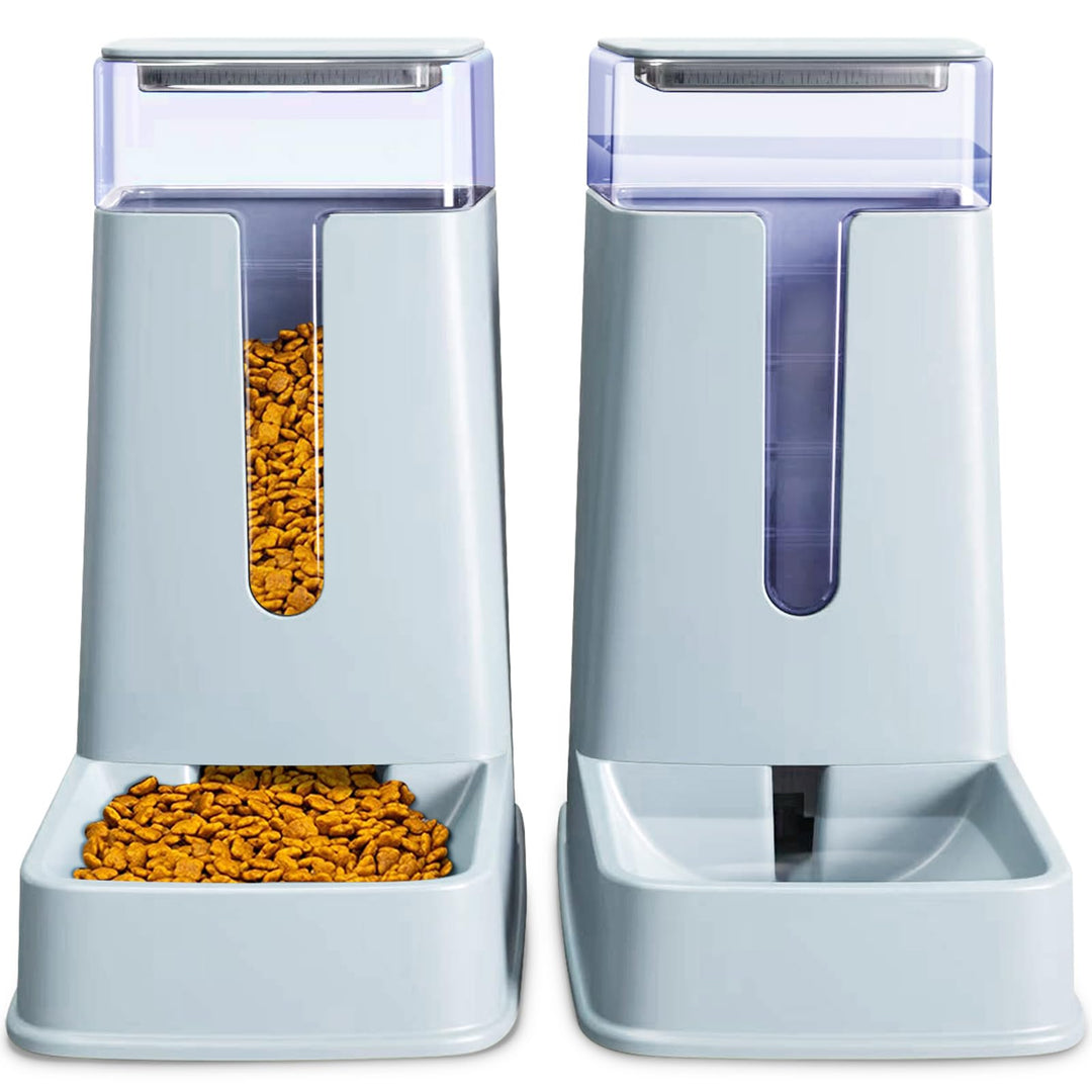 Automatischer Katzenfutterspender und Wasserspender im Set 2 Packungen Hund 1 Gallone für kleine, mi