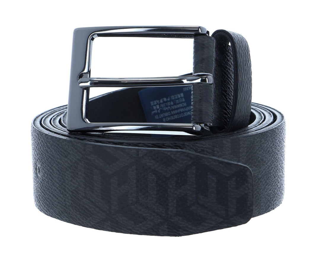 Tommy Hilfiger Layton Leather Belt Monogramm W85 Black