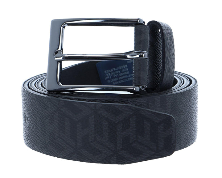 Tommy Hilfiger Layton Leather Belt Monogramm W85 Black
