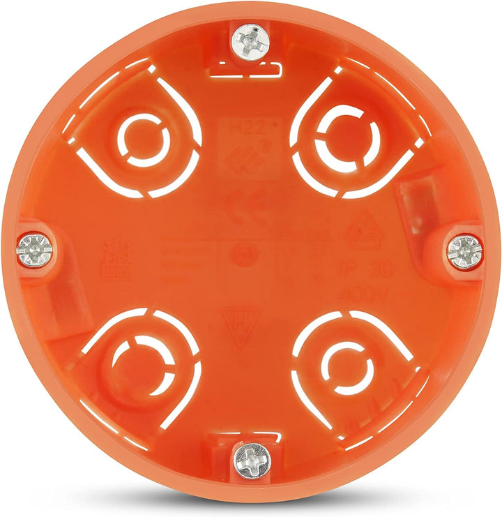 REV 0518342777 Hohlraumdose, Hohlwanddosen 25 St., Ø68mm, 35mm tief, Schrauben, orange 35 mm tief 25