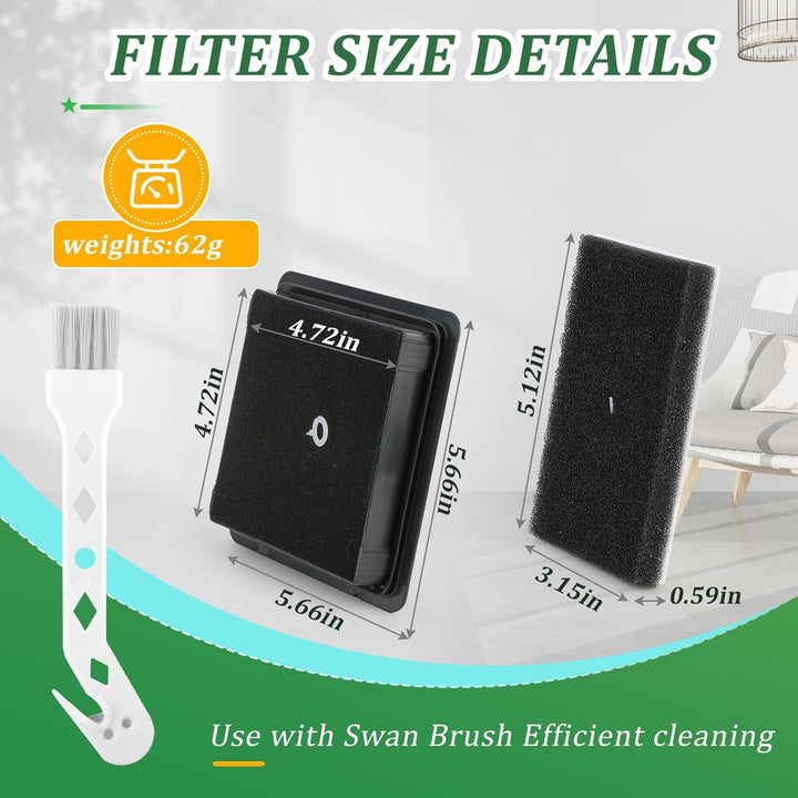 4 Stück XV1220/01 Filter für Philips Beutellose Staubsauger HEPA Filter Ersatz Set für Philips Staub
