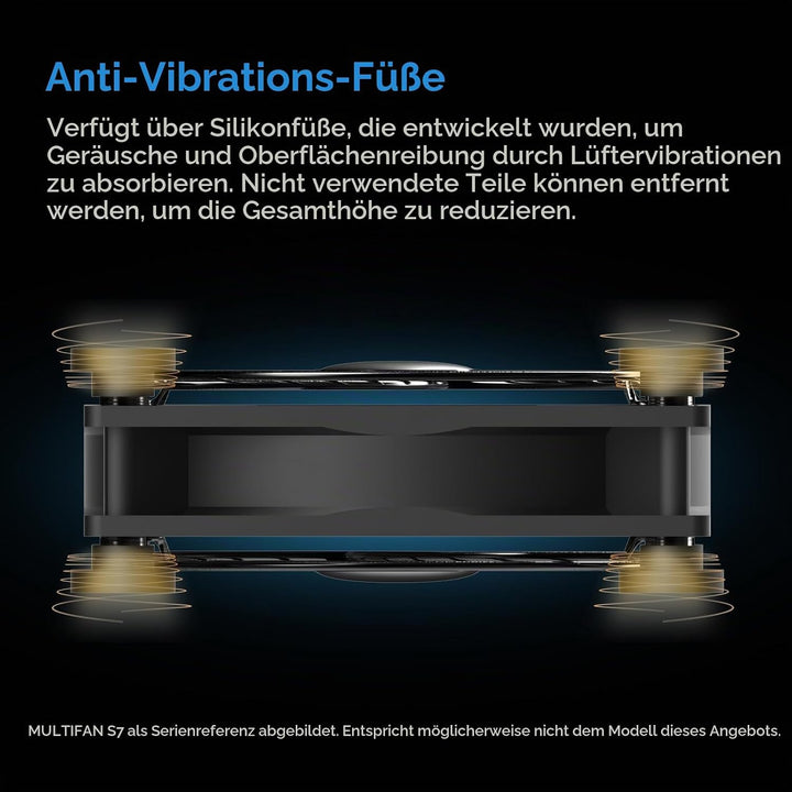 AC Infinity MULTIFAN S2, Leiser 120mm USB Gebläse Ventilator mit Geschwindigkeitsregler, für Receive