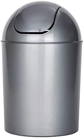 WENKO Schwingdeckeleimer Economic Grau Fassungsvermögen: 6 l, Polypropylen, 20 x 30 x 20 cm, Grau We