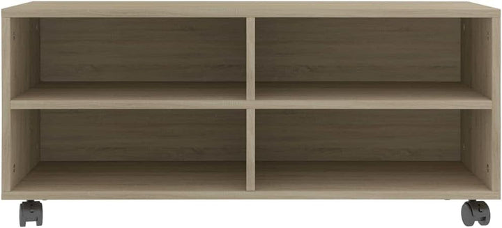 vidaXL TV Schrank mit Rollen Lowboard Fernsehtisch TV Möbel Board Tisch Fernsehschrank Sideboard HiF