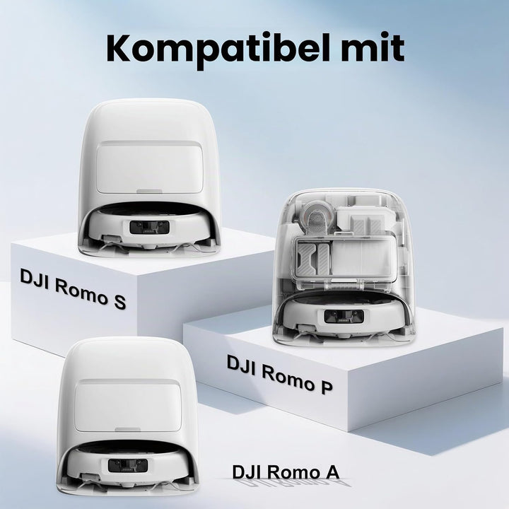 8 Stück Antibakterielle Staubbeutel Zubehör für DJI Romo P, Romo S, Romo A Saugroboter, Ersatzbeutel