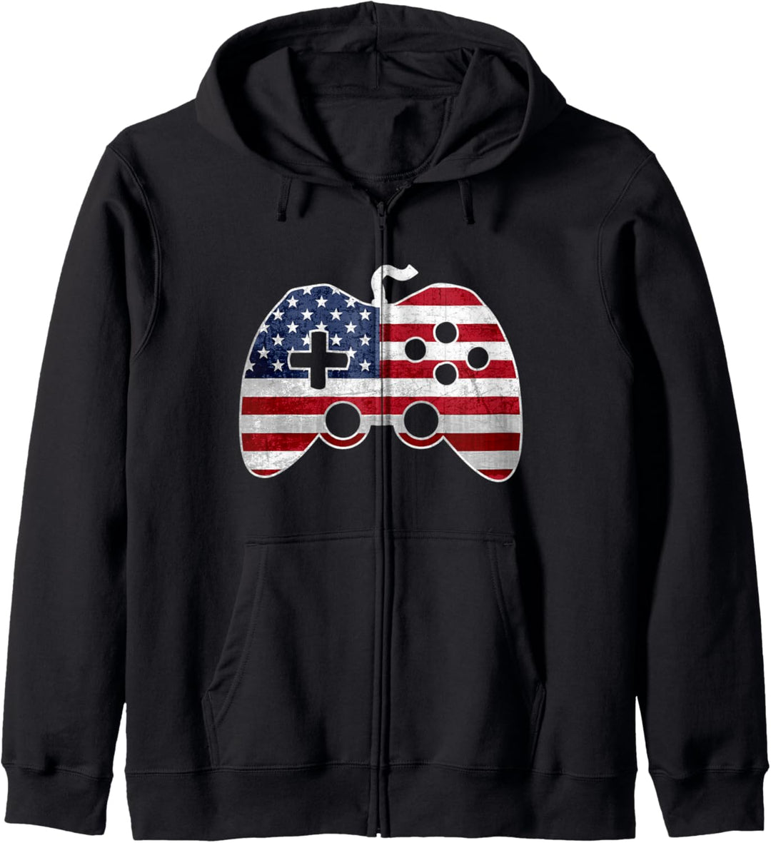 4th Of July Video Gamer American Flag Controller Games Love Kapuzenjacke
