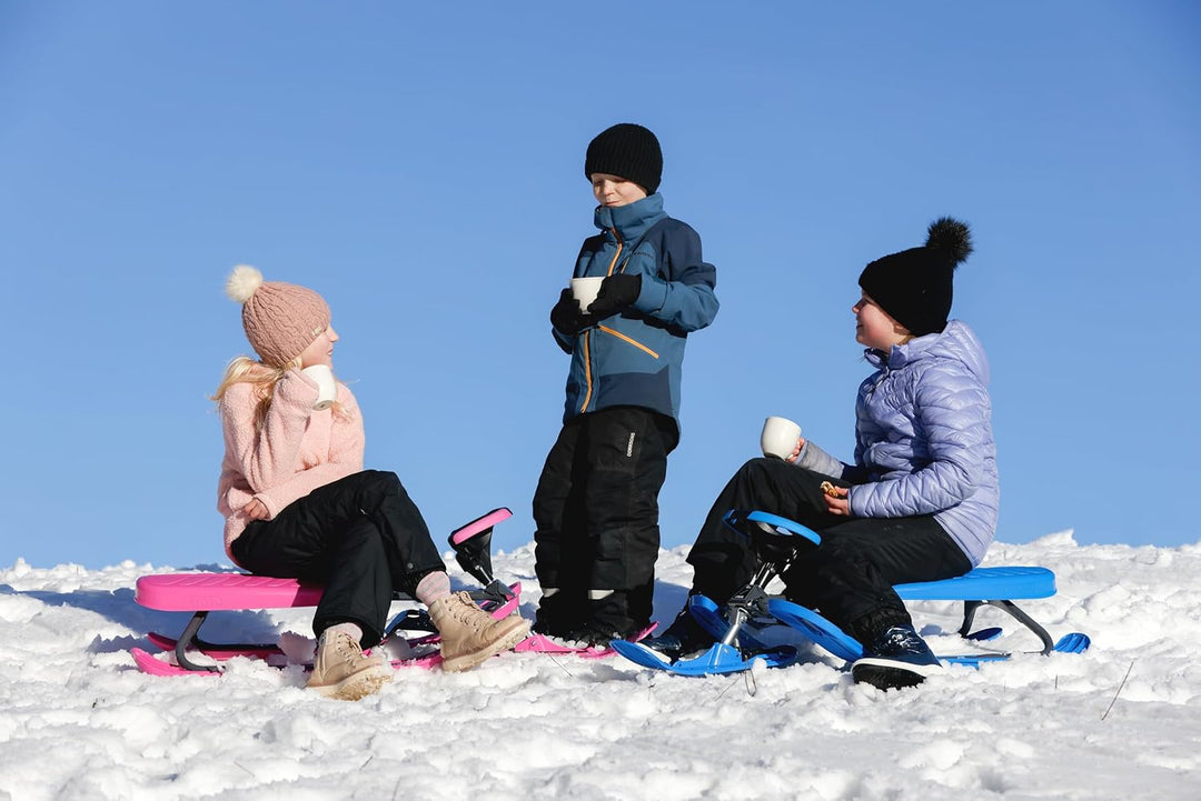 STIGA Schlitten Snowracer Rennrodel Curve Lenkschlitten für Kinder ab 7 Jahre