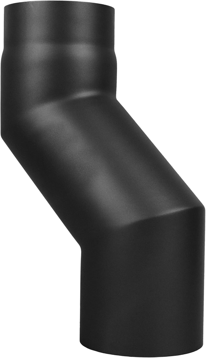 LANZZAS Ofenrohr Versatzbogen 120 mm, im Durchmesser, DN, Ø 150 mm, in der Farbe schwarz-metallic -