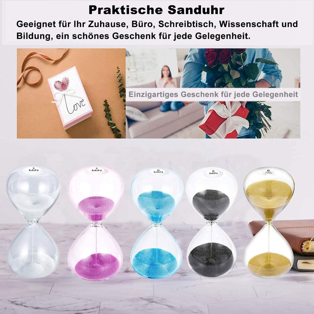 SuLiao Sanduhr, Sanduhr 60 Minuten Blau Glas Sanduhr Zeit Sanduhr Grossr 60 Min Geeignet für Home De