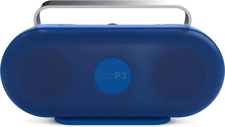 Polaroid P3 Music Player (Blue) - Retro-Futuristic Boombox Wireless Bluetooth Speaker Rechargeable w