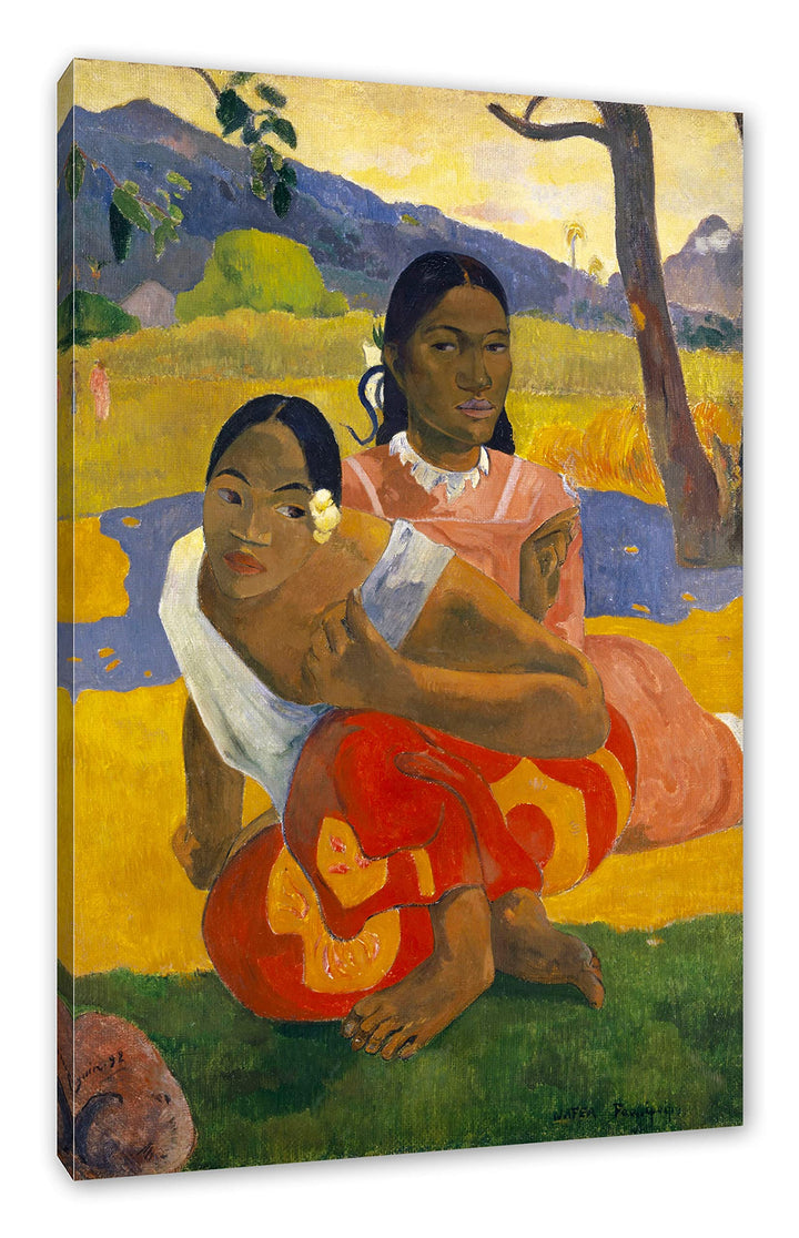 Paul Gauguin - Nafea Faa Ipoipo als Leinwandbild / Grösse: 120x80 cm / Wandbild / Kunstdruck / ferti