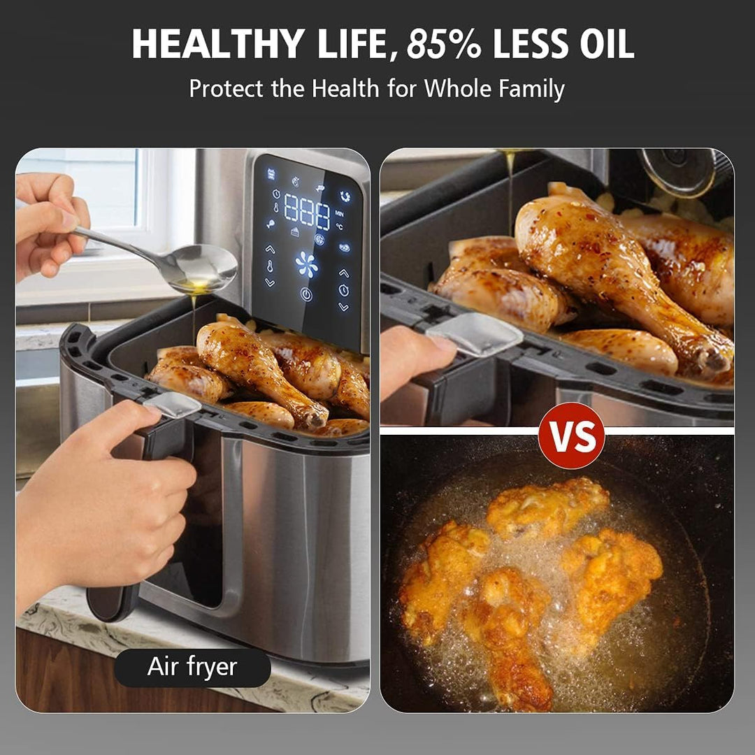 OZEANOS OT-AF-55SM-DIGITAL 5.5L Hot Air Fryer, 1800W Power, Digital Touch Panel, Prefabricated Progr