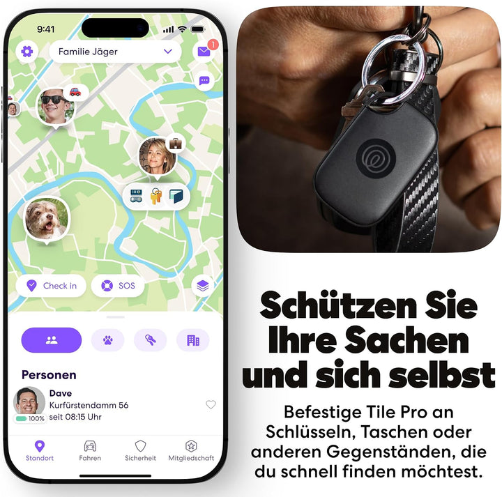 Tile by Life360 Pro (2024) – Leistungsstarker Bluetooth-Tracker, Schlüssel- und Gegenstandsfinder fü