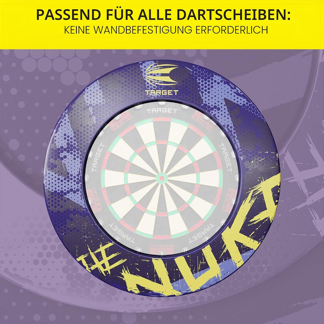 Target Darts Luke Littler Dartboard Surround | The Nuke Dart Board Schutzring, kompatibel mit Allen