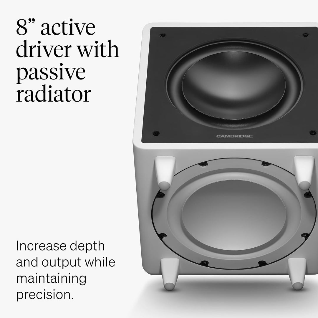 Cambridge Audio MSX SUB 300 - Aktiver Subwoofer 300W Leistungsstarker HiFi Bass Lautsprecher mit Dop