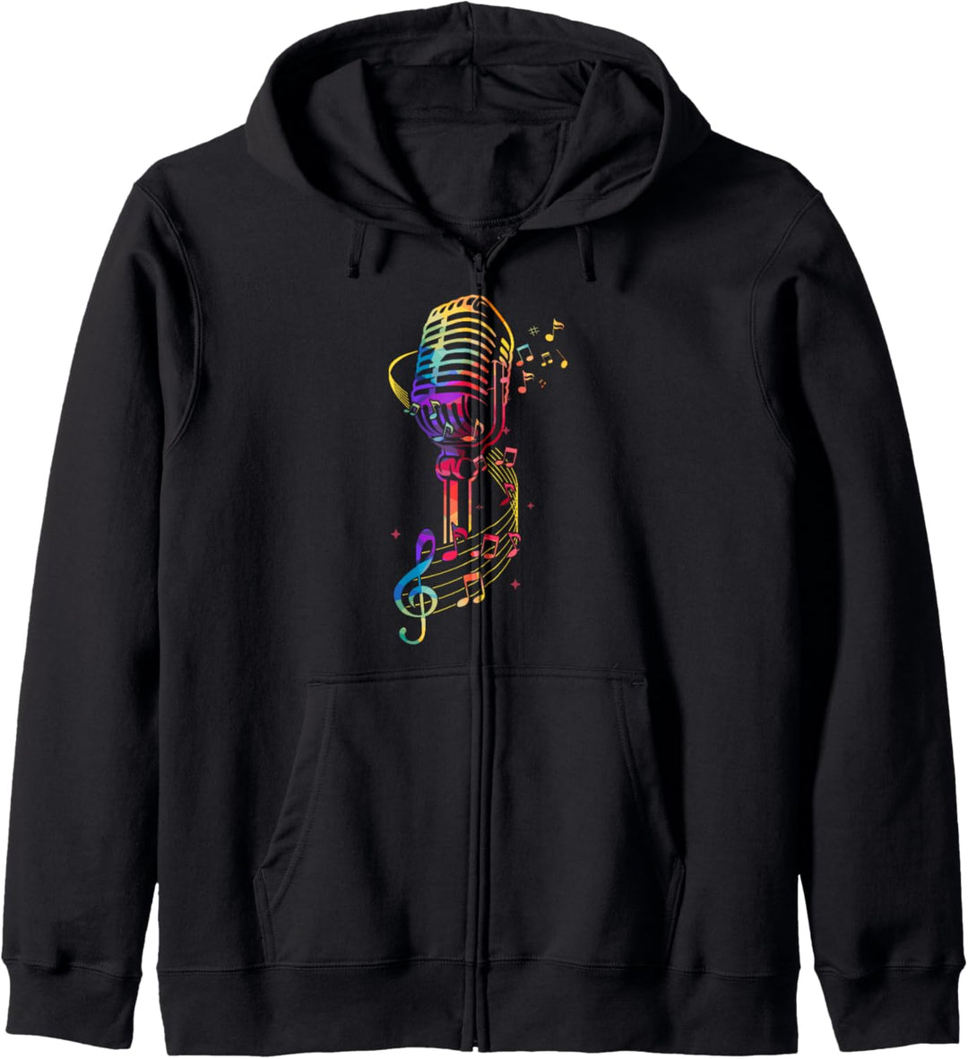 Music Loving Mikrofon Geschenk Design Schlüssel Musiker Kapuzenjacke