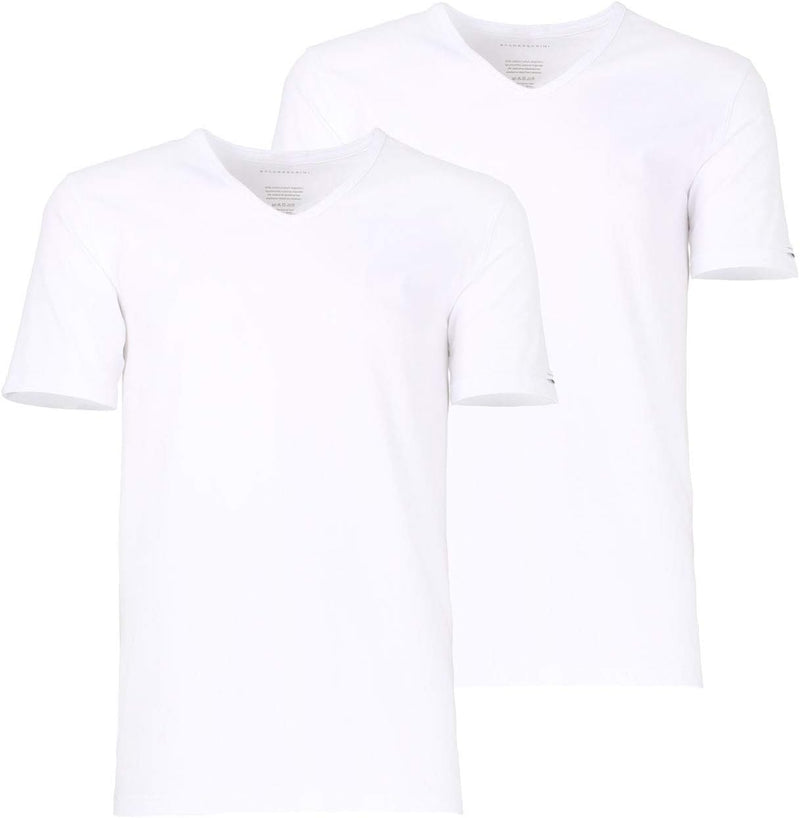 Baldessarini Herren T-Shirt weiss Uni 2er Pack 7
