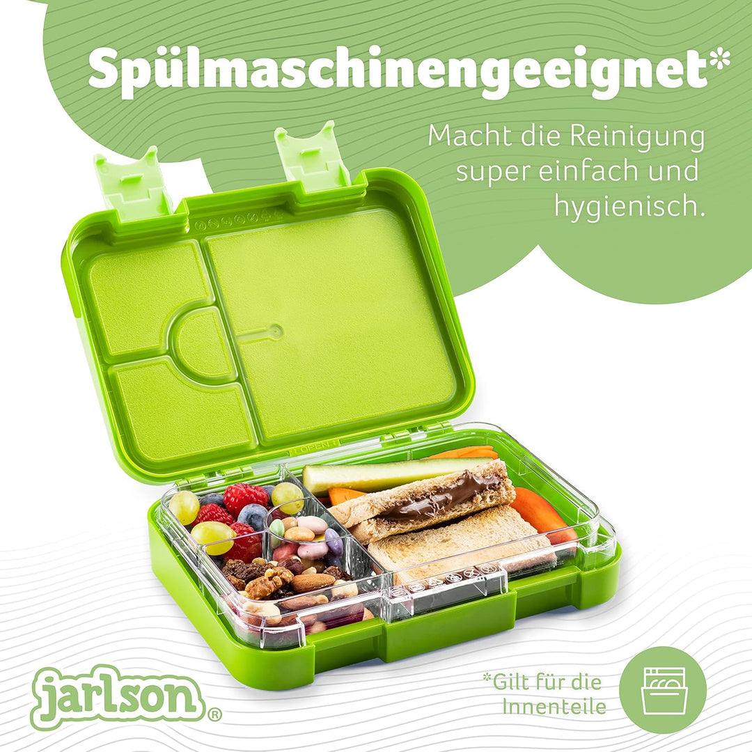 Jarlson® Brotdose Kinder mit Fächern - TONI Lunchbox - Bento Box auslaufsicher – Jausenbox für Kinde