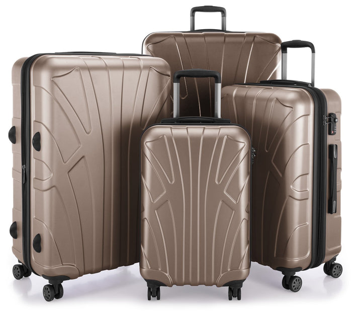 Suitline – 4er Set aus Handgepäck, mittelgrosser Koffer, grosser Hartschalen-Koffer, übergrosser Rei