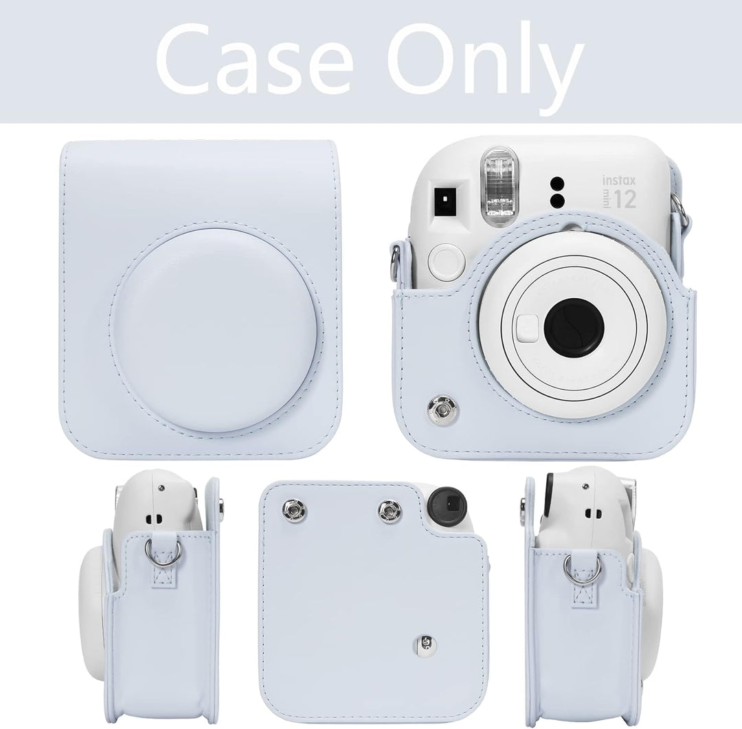 Aenllosi PU Leder Tasche Schutzhülle für Fujifilm Instax Mini 12/Mini 11 Sofortbildkamera Reisetasch
