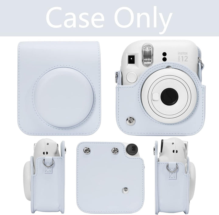 Aenllosi PU Leder Tasche Schutzhülle für Fujifilm Instax Mini 12/Mini 11 Sofortbildkamera Reisetasch