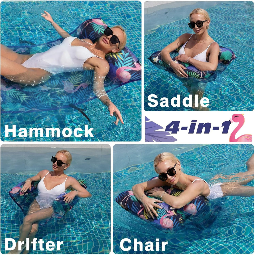 WERNNSAI Aufblasbare Wasserhängematte 4 in 1 - Luftmatratze Pool, Hängematte, Stuhl, Drifter, Wasser