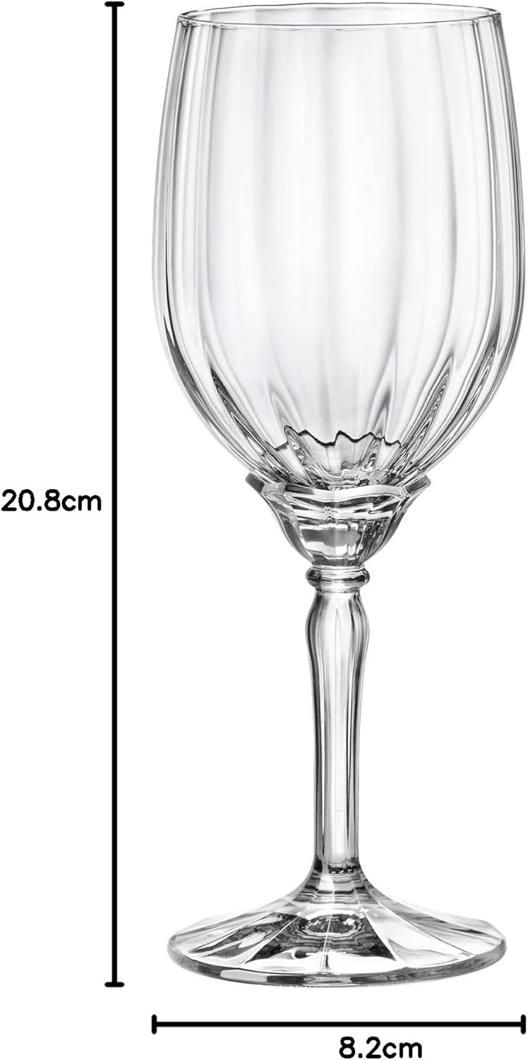 Rocco Bormioli Bormioli Rocco Florian Set aus 6 Glas, transparenter Fuss für weisse Weine, 38 cl, du