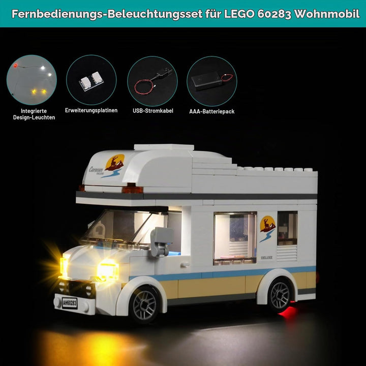 Led Licht Set für Lego Holiday Camper Van 60283 (Kein Lego), Dekorationsbeleuchtungsset für Lego Cit