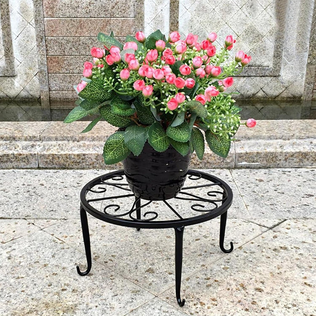 2 Stück Pflanzenständer Metall, Blumenhocker, Kunst-Topfhalter Schmiedeeisen, Flowerpot Basis, Retro