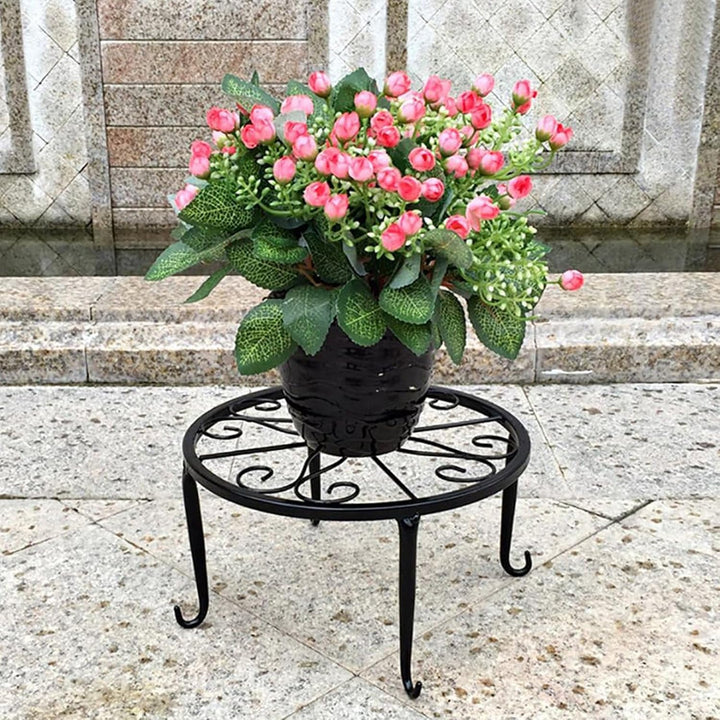 2 Stück Pflanzenständer Metall, Blumenhocker, Kunst-Topfhalter Schmiedeeisen, Flowerpot Basis, Retro