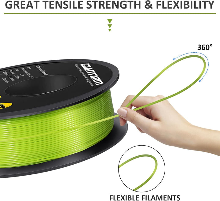 PLA Filament 1.75mm, GIANTARM 3D Drucker Filament PLA Apfelgrün 1kg Spool 1KG-PLA-Apfelgrün PLA, 1KG