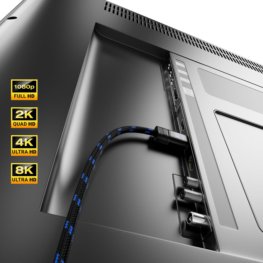 deleyCON 4m 8K HDMI 2.1b Kabel (48G, ULTRA Highspeed) Zertifiziert, 8K@60Hz 4K@144Hz 120Hz 2K@144Hz/