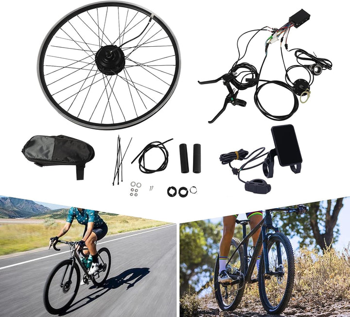 28"/29"/700C 36V 250W Ebike Vorderrad Umbausatz Kit E-Bike Nachrüstsatz mit DIY E-Bike LCD Display E