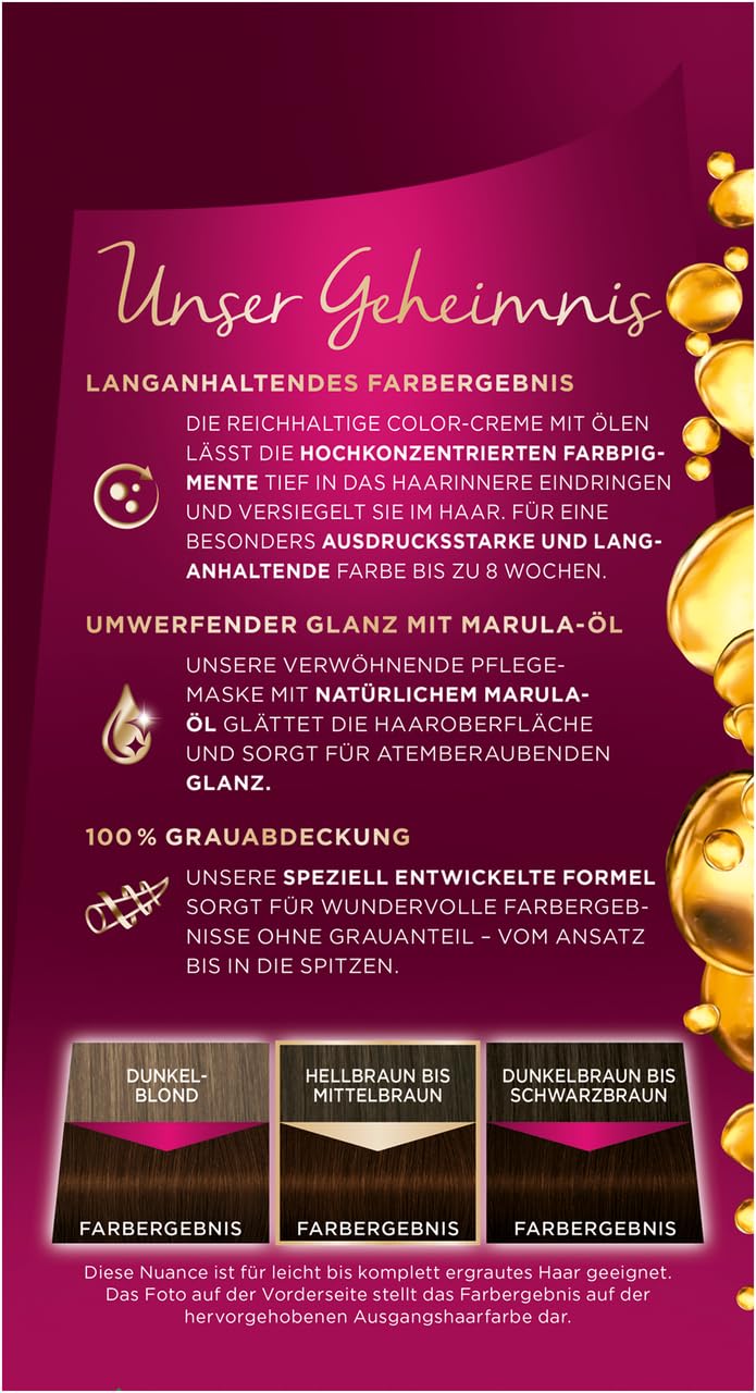 Palette Intensiv Creme Coloration 3-65/750 Schokobraun Stufe 3 (3 x 115 ml), Permanente Haarfarbe fü