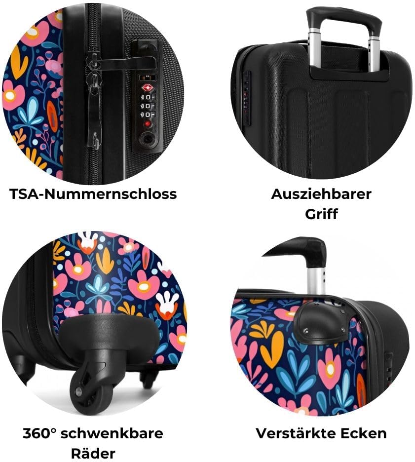 NoBoringSuitcases.com® Handgepäck, Hartschalenkoffer mit TSA Schloss, Trolley, Reisekoffer, Carry on
