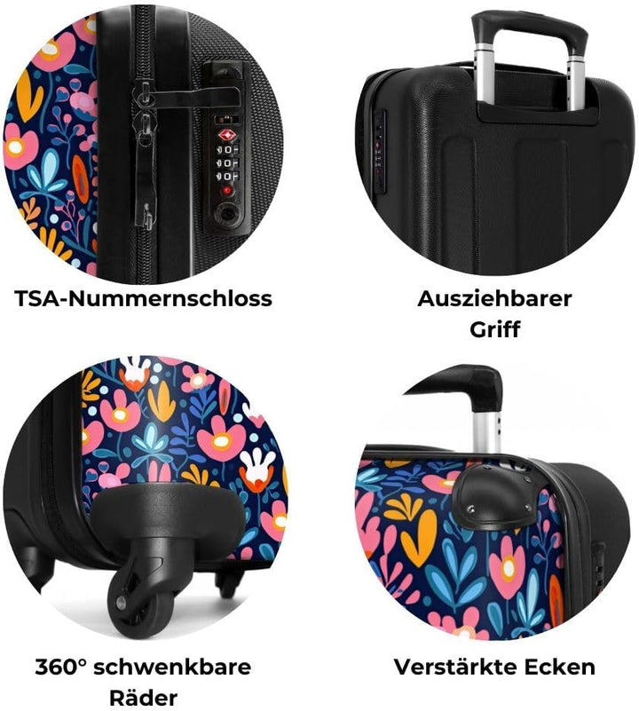 NoBoringSuitcases.com® Handgepäck, Hartschalenkoffer mit TSA Schloss, Trolley, Reisekoffer, Carry on