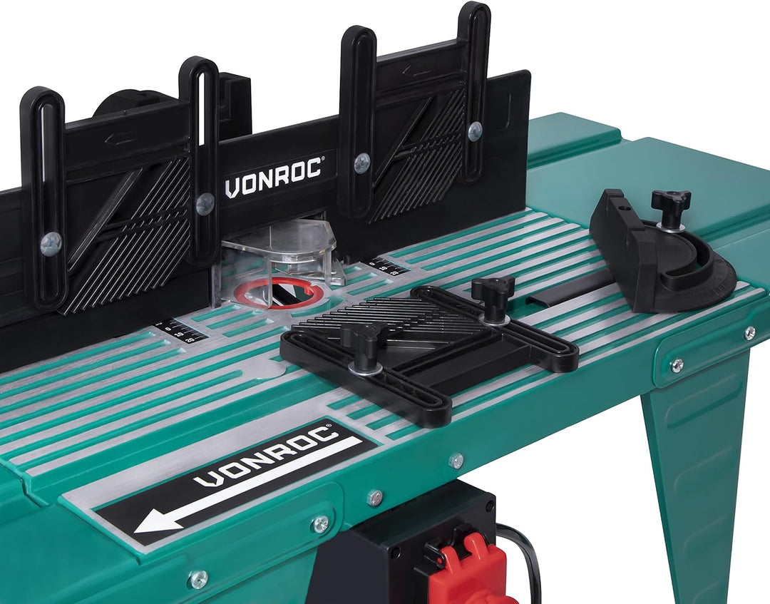 VONROC Frästisch für Oberfräse, Fräsmaschine Metall - Universal für alle Oberfräsen bis 155mm und 18