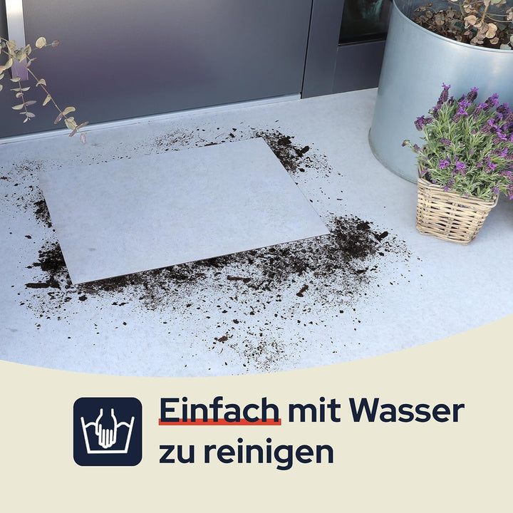 Primaflor Schmutzfangmatte Clean | 60 x 90 cm | Grün | 9 mm hohe Polyamid-Oberfläche mit Vinylrücken