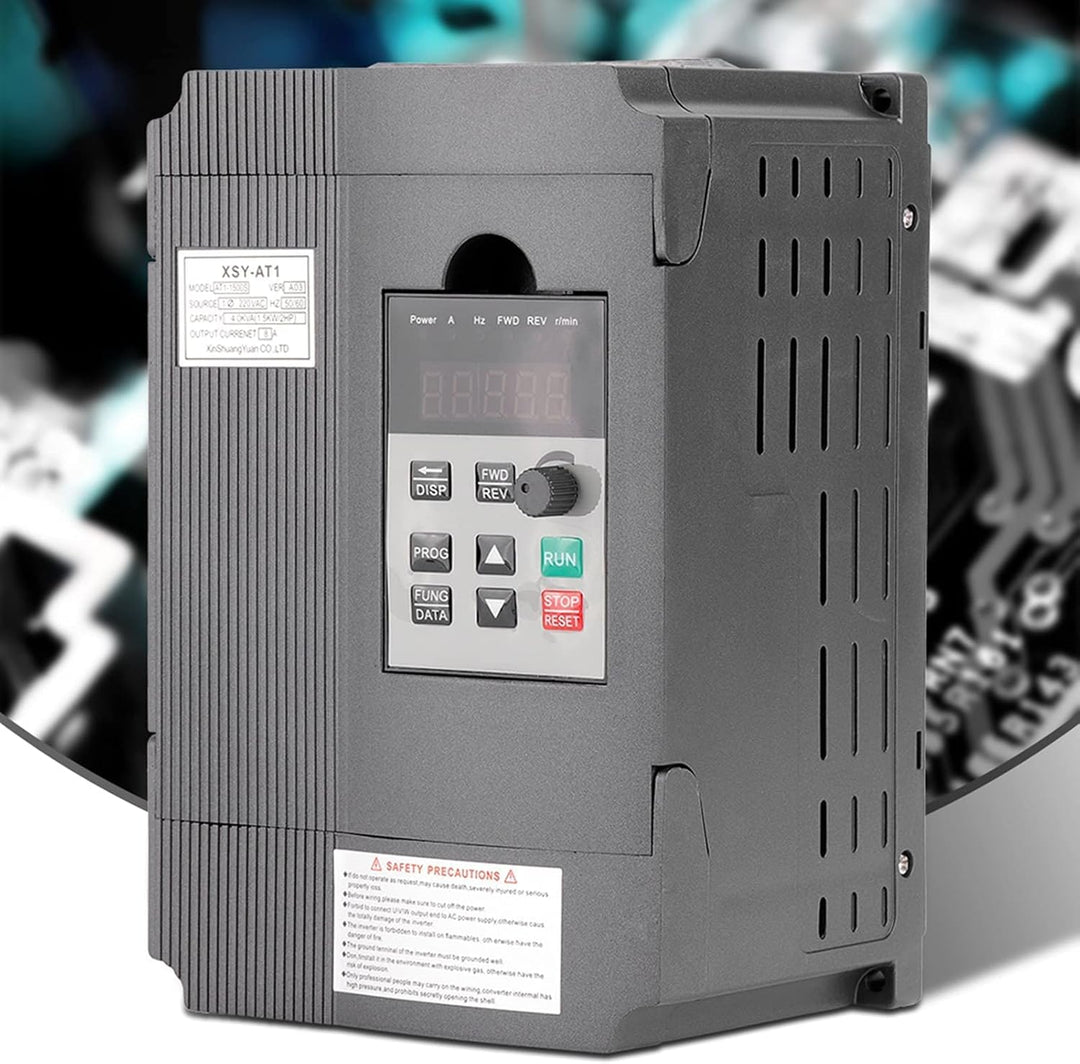 Frequenzumrichter 220V, 1.5kW 8A Einphasen Frequenzumrichter mit VFD Antrieb Einphasen Drehstrommoto